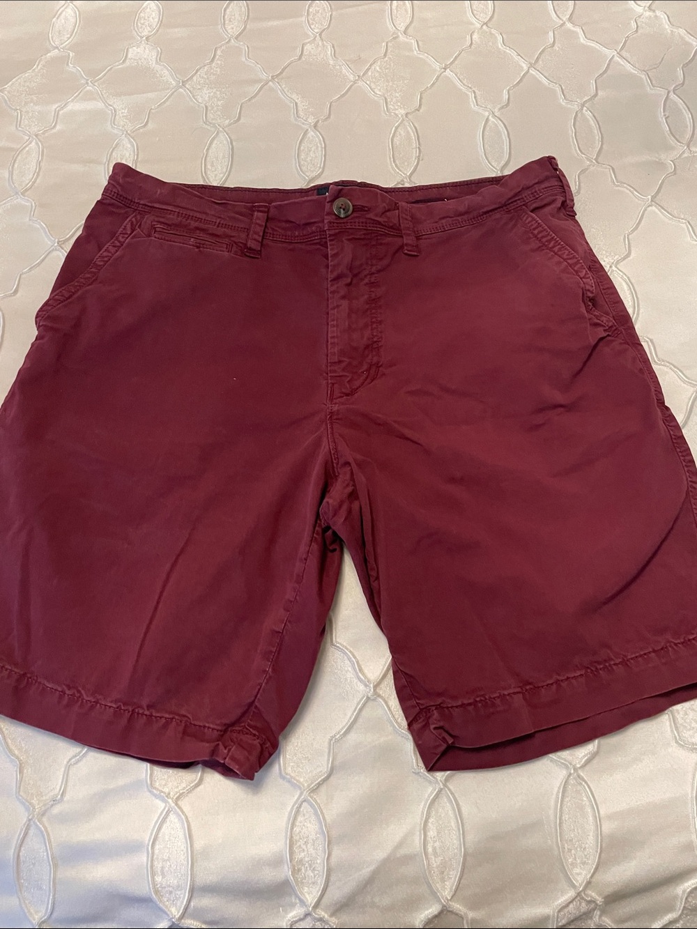 American Eagle Outfitters Burgundy Flat Front Men's Shorts